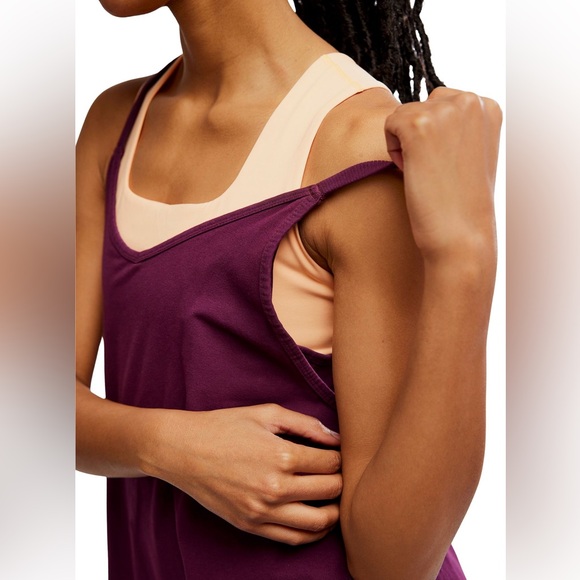 NWT FP Movement Hot Shot Mini Dress Purple Onesie - Picture 9 of 11